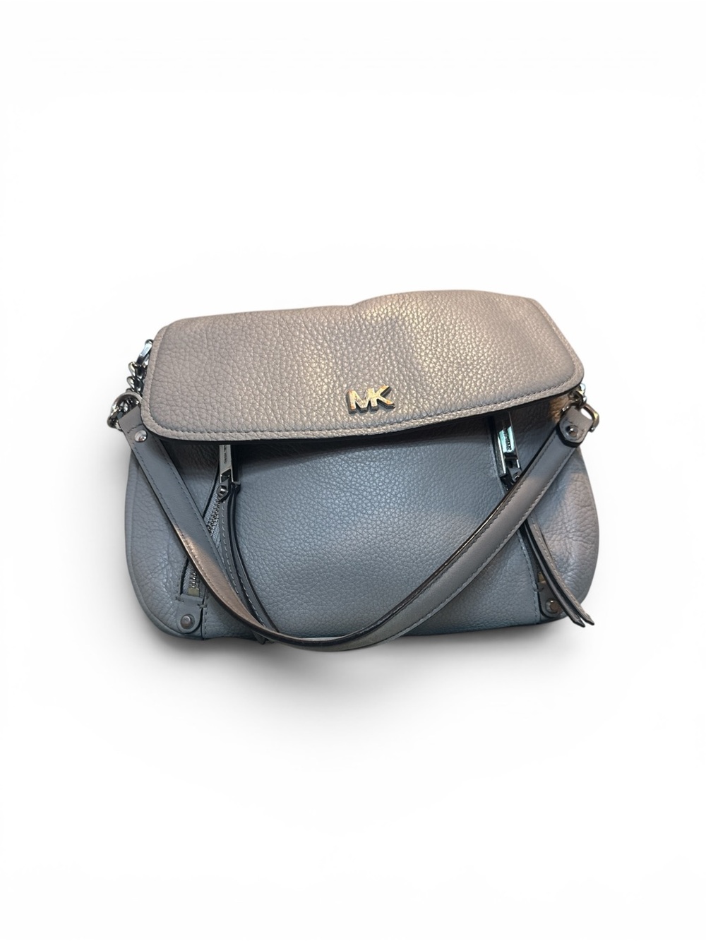 Michael Kors Pebbled Leather Shoulder Bag in Gray